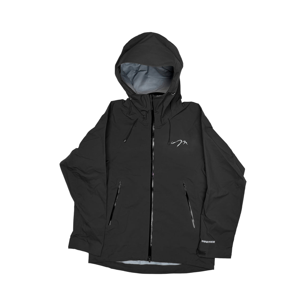 Overland Peak Rain Jacket in Black, front view
